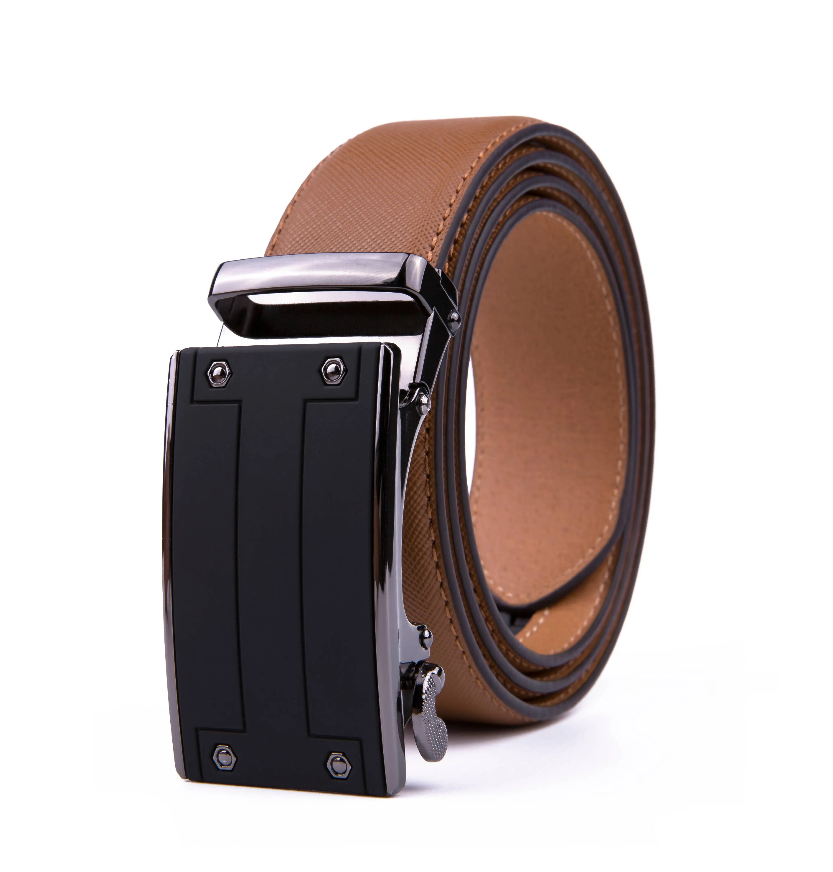 Men's One Size fit all Saffiano Belt - Black