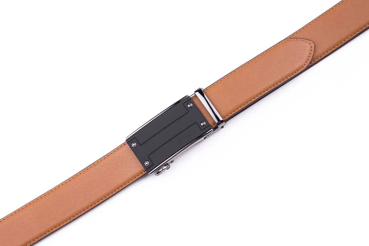 Men's One Size fit all Saffiano Belt - Black