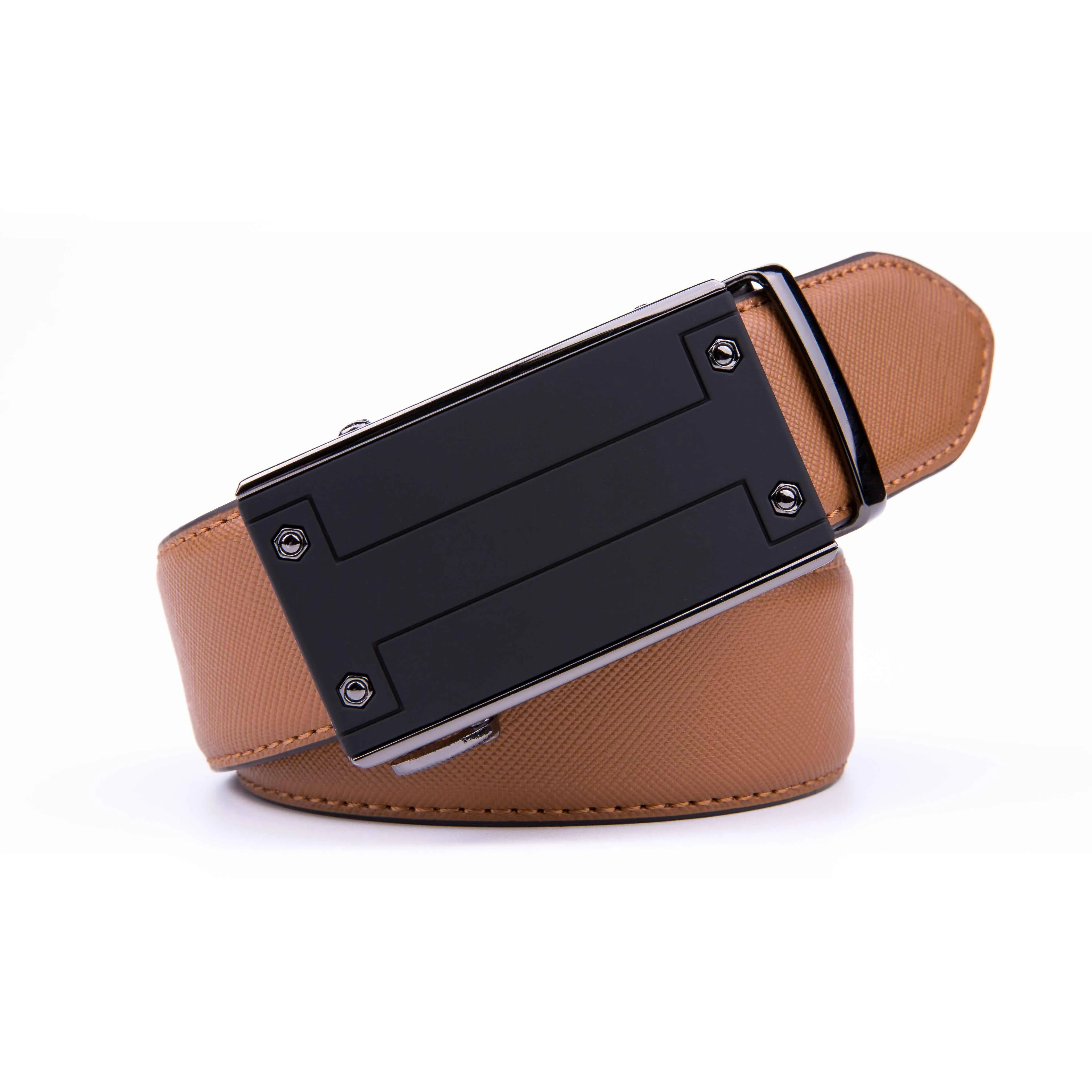 Men's One Size fit all Saffiano Belt - Black