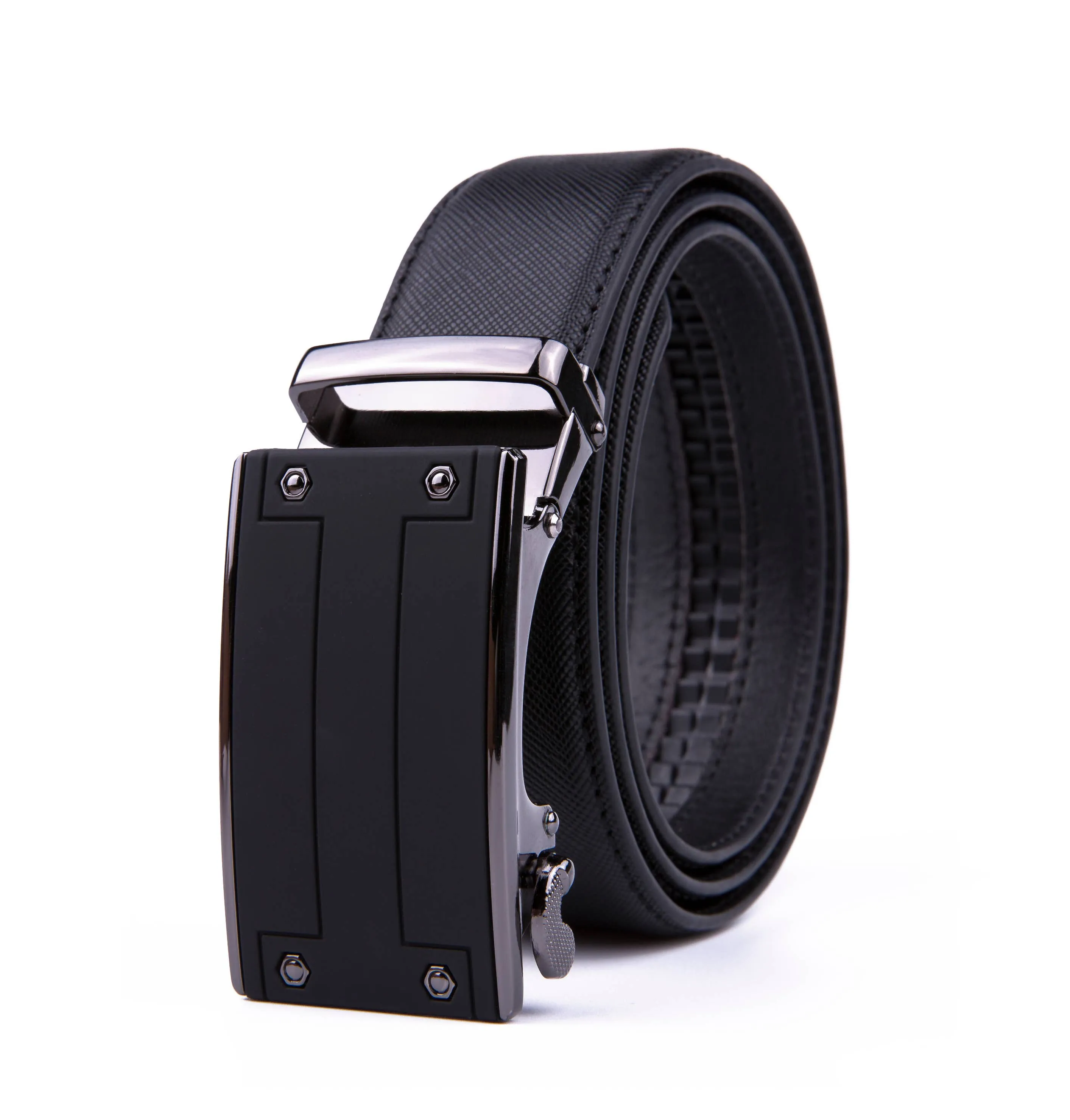 Men's One Size fit all Saffiano Belt - Black