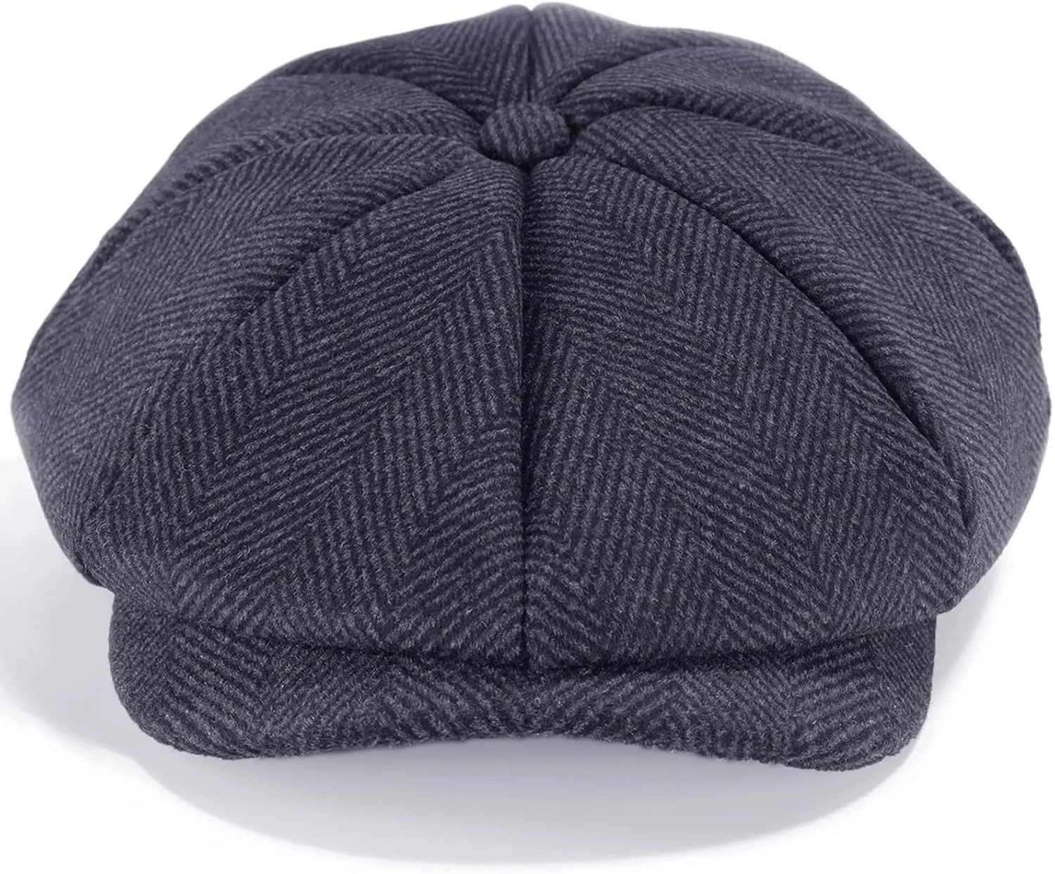 Mens Woolen Newsboy Cap Tweed Gatsby Ivy Cabbie Flat Golf Hat Present for Fathers Women Unisex