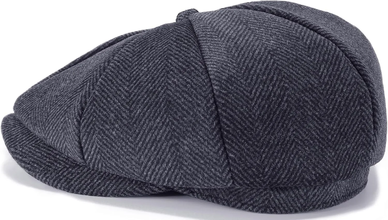Mens Woolen Newsboy Cap Tweed Gatsby Ivy Cabbie Flat Golf Hat Present for Fathers Women Unisex
