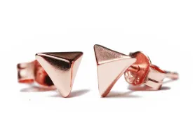 Mini Rosy Pyramid Stud Earrings