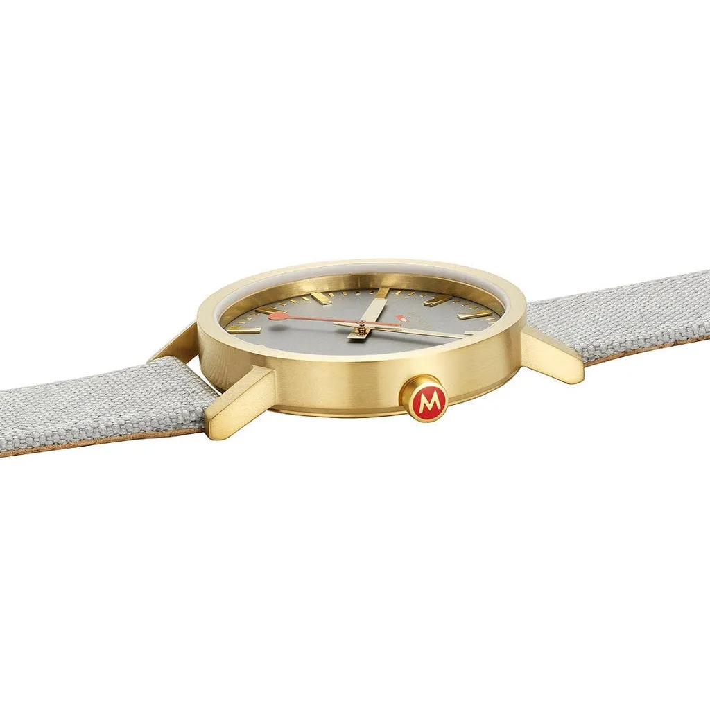 Mondaine Classic Good Grey Golden Watch A660.30360.80SBU