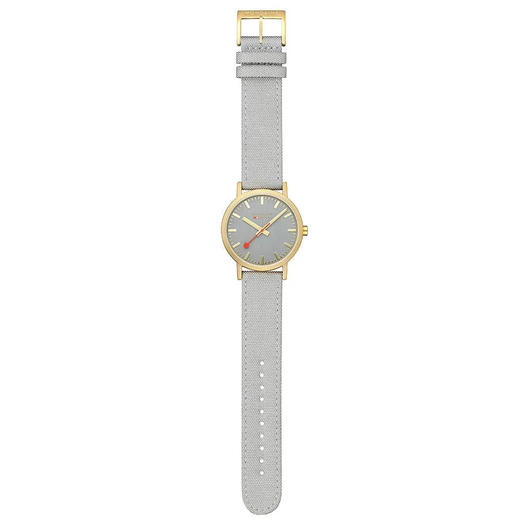 Mondaine Classic Good Grey Golden Watch A660.30360.80SBU