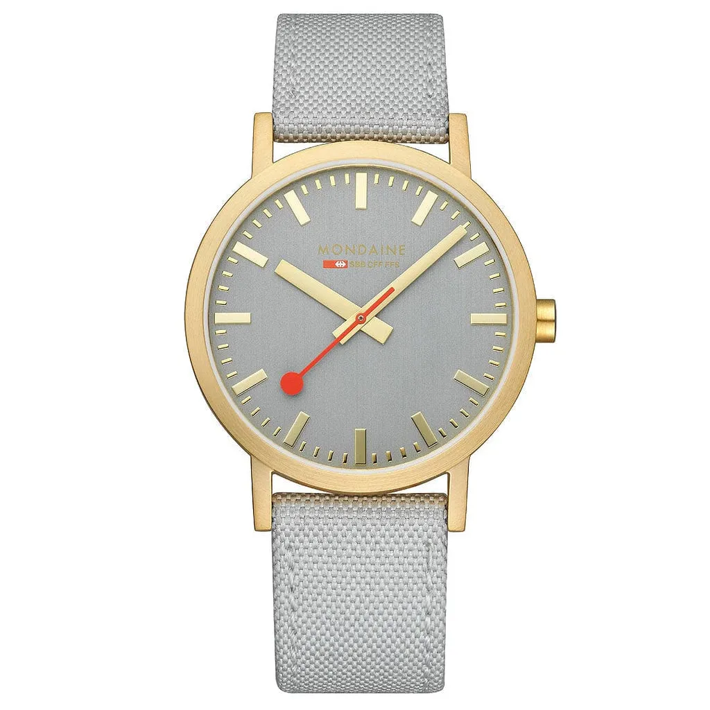Mondaine Classic Good Grey Golden Watch A660.30360.80SBU