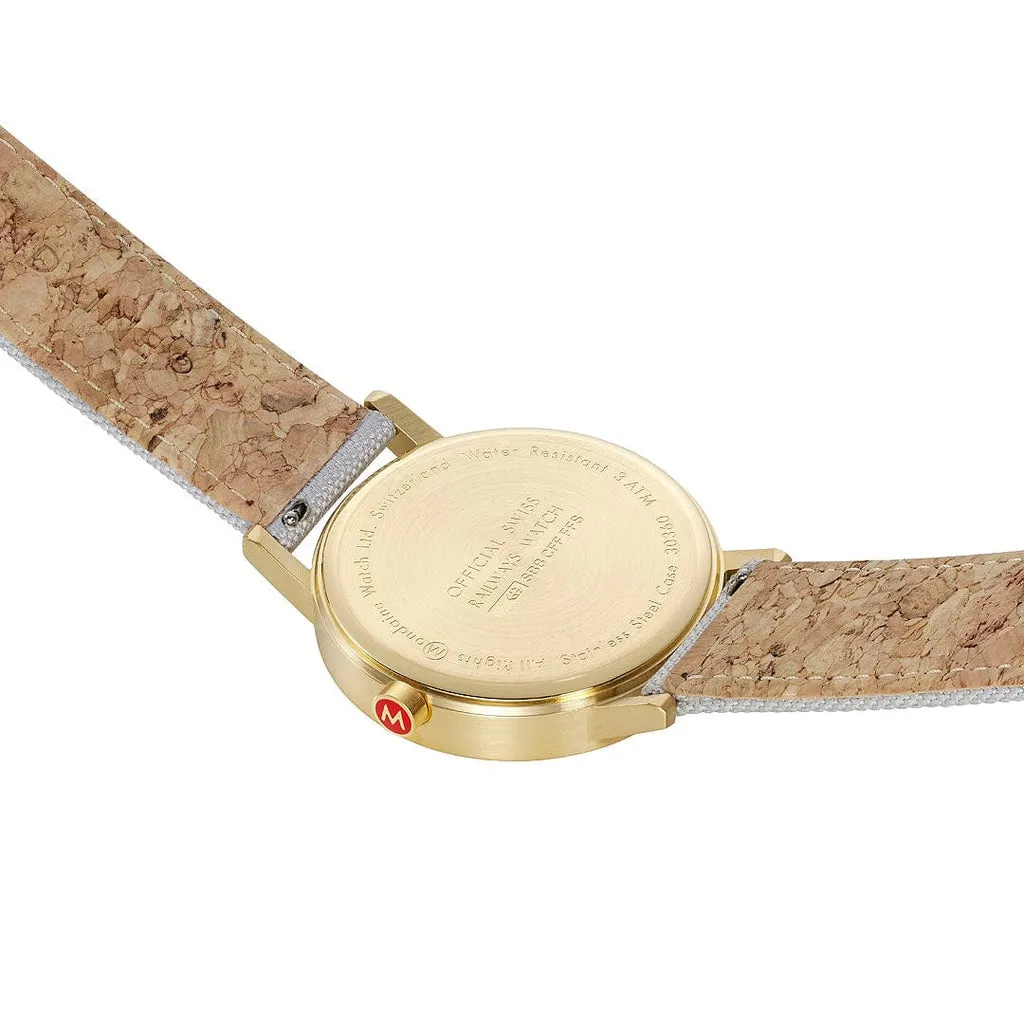 Mondaine Classic Good Grey Golden Watch A660.30360.80SBU