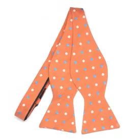 Orange Jester Dot Linen/Silk Self-Tie Bow Tie