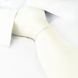 Plain White Woven Silk Tie