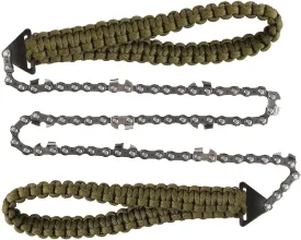 Pocket Chainsaw with Paracord Handle 24 Inches 11 Teeth Folding Chain Hand Saw Fast Wood & Tree Cutting Emergency Survival Gear Best for Camping Backpacking Hiking Hunting