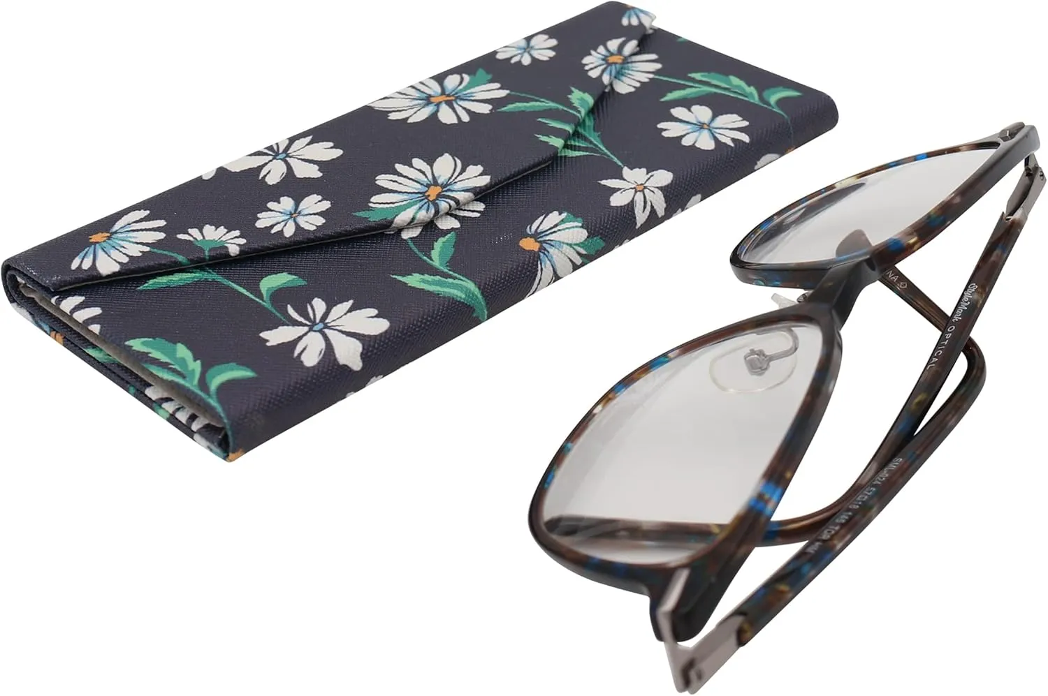 Real Sic Glasses Case for Men and Women - Magnetic Folding Hard Shell Sunglass Holder - Inspired by Nature