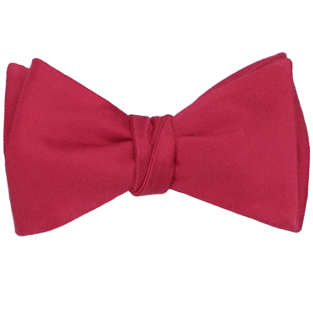 Red Cotton/Silk Self-Tie Bow Tie