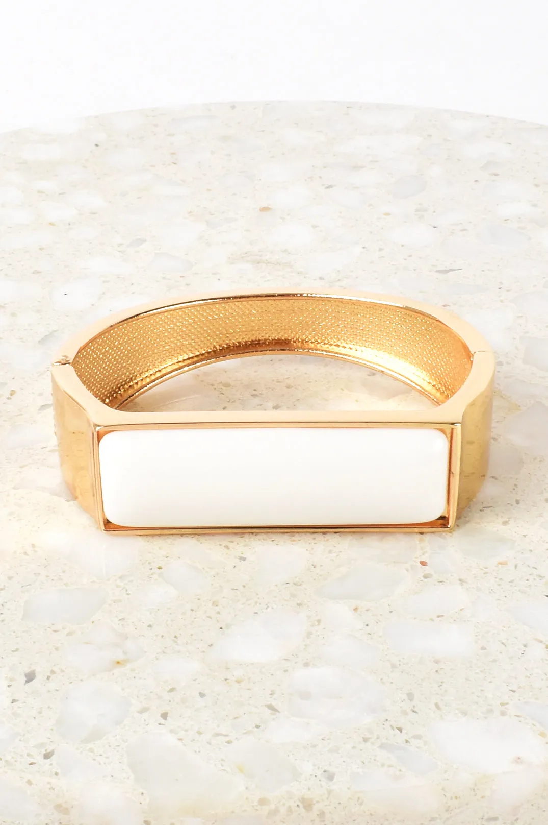 Resin Inset Hinged Bangle