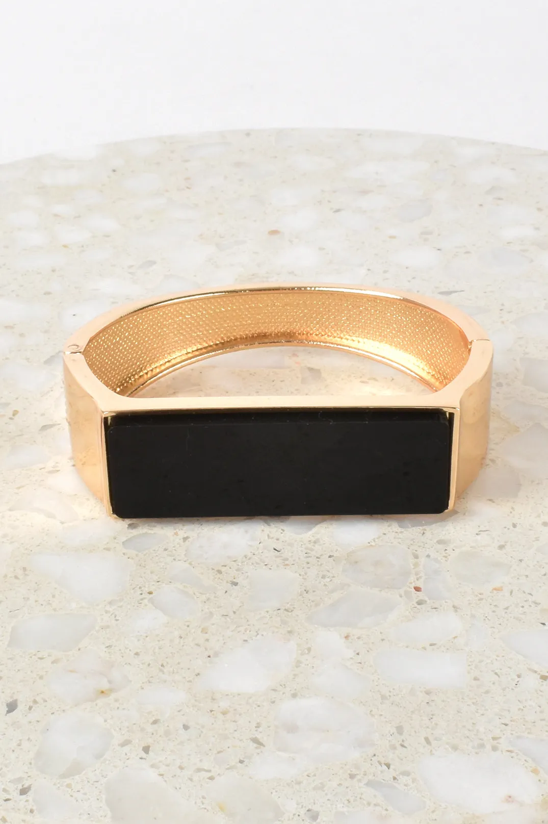 Resin Inset Hinged Bangle