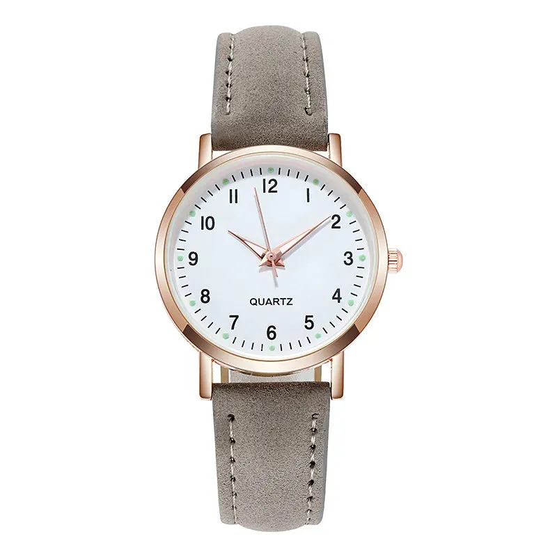 Rojozor Women's Fashion Casual Quartz Watch - Simple Small Dial Leather Strap Wristwatch with Luminous Hands