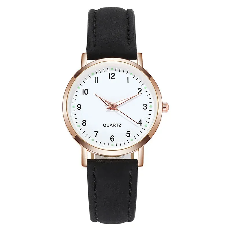 Rojozor Women's Fashion Casual Quartz Watch - Simple Small Dial Leather Strap Wristwatch with Luminous Hands