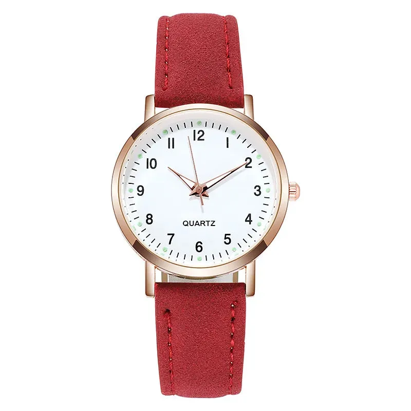 Rojozor Women's Fashion Casual Quartz Watch - Simple Small Dial Leather Strap Wristwatch with Luminous Hands