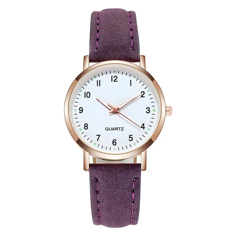 Rojozor Women's Fashion Casual Quartz Watch - Simple Small Dial Leather Strap Wristwatch with Luminous Hands