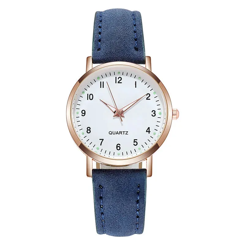 Rojozor Women's Fashion Casual Quartz Watch - Simple Small Dial Leather Strap Wristwatch with Luminous Hands