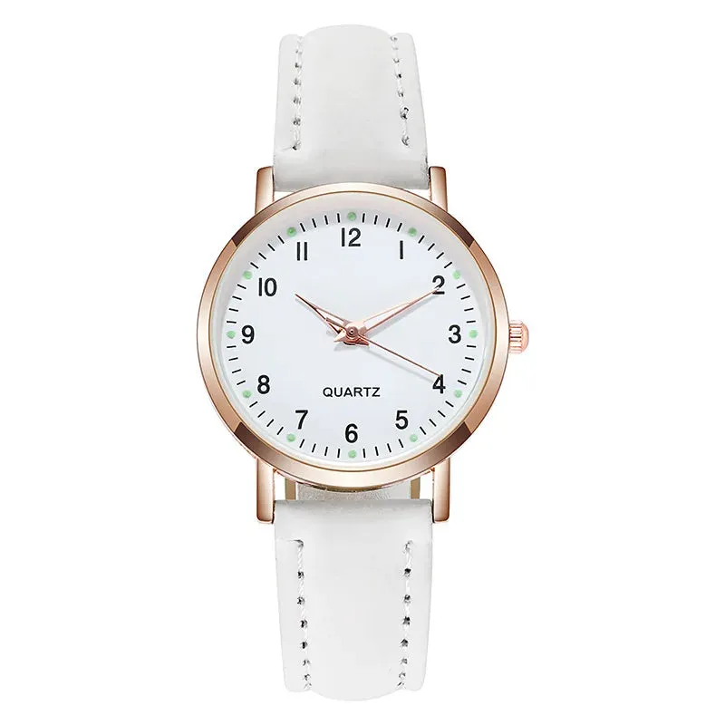 Rojozor Women's Fashion Casual Quartz Watch - Simple Small Dial Leather Strap Wristwatch with Luminous Hands