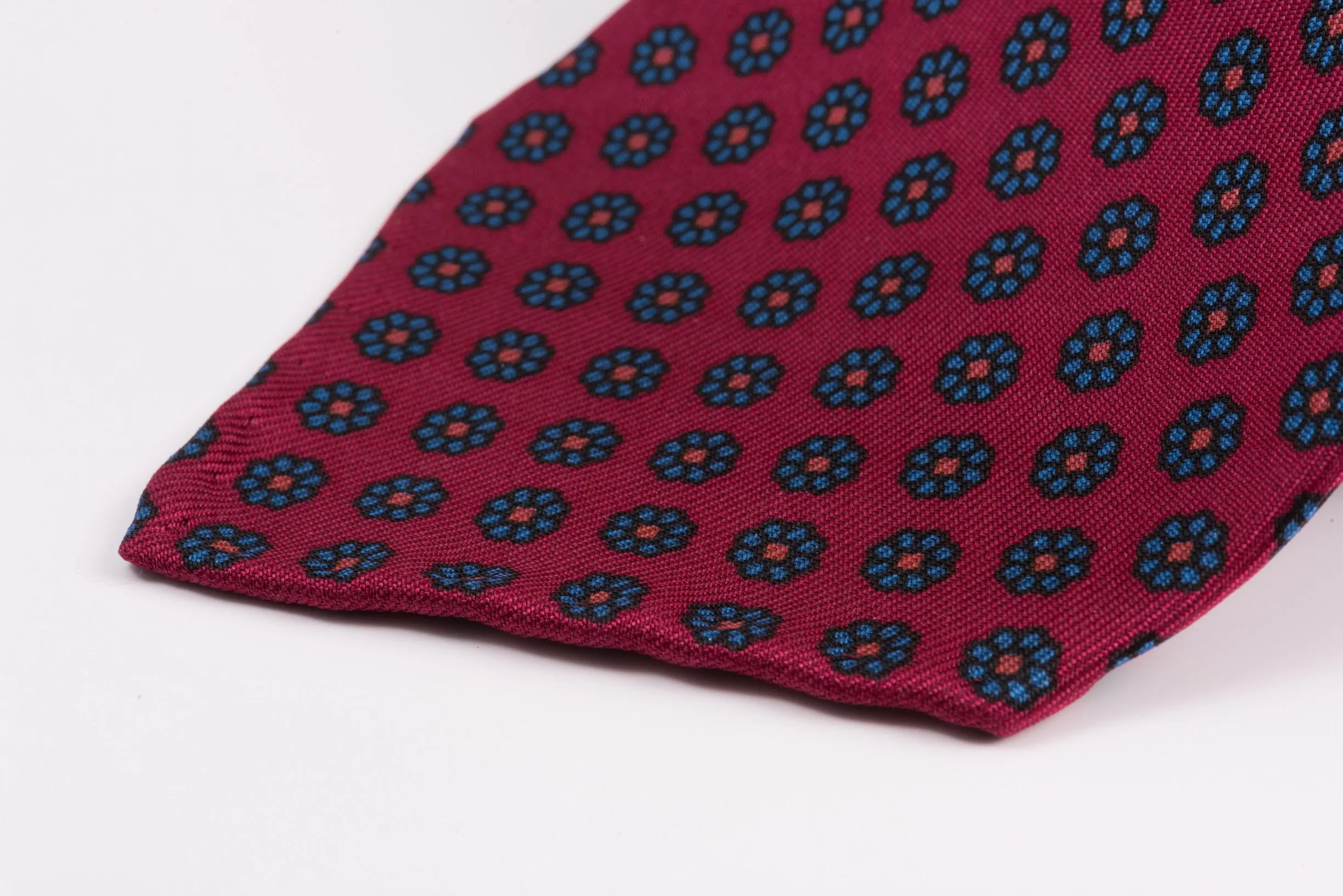 Ruby Red Macclesfield Neats Madder Silk Tie