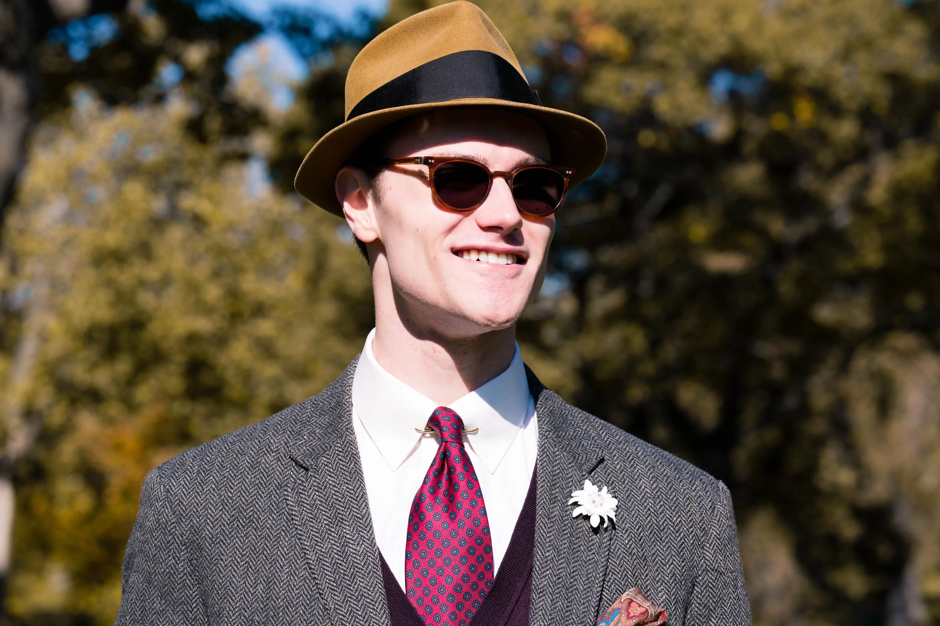 Ruby Red Macclesfield Neats Madder Silk Tie
