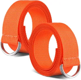 Seematn Web Football Belt 52 Inches Football Pants Belt D Ring Belts for Men Women Youth Boys Kids Girls