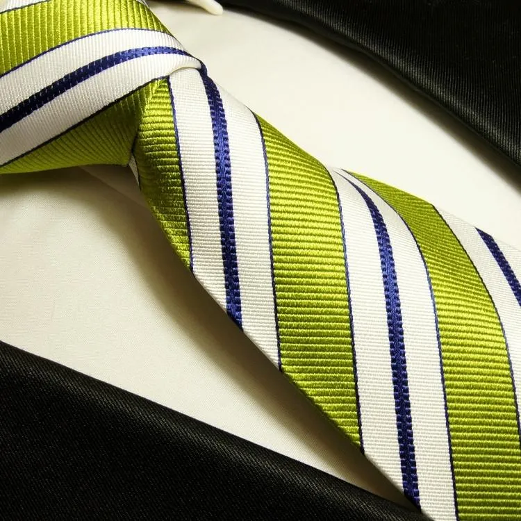Silk Necktie Set by Paul Malone . Green