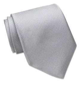 Silver Twill Tie
