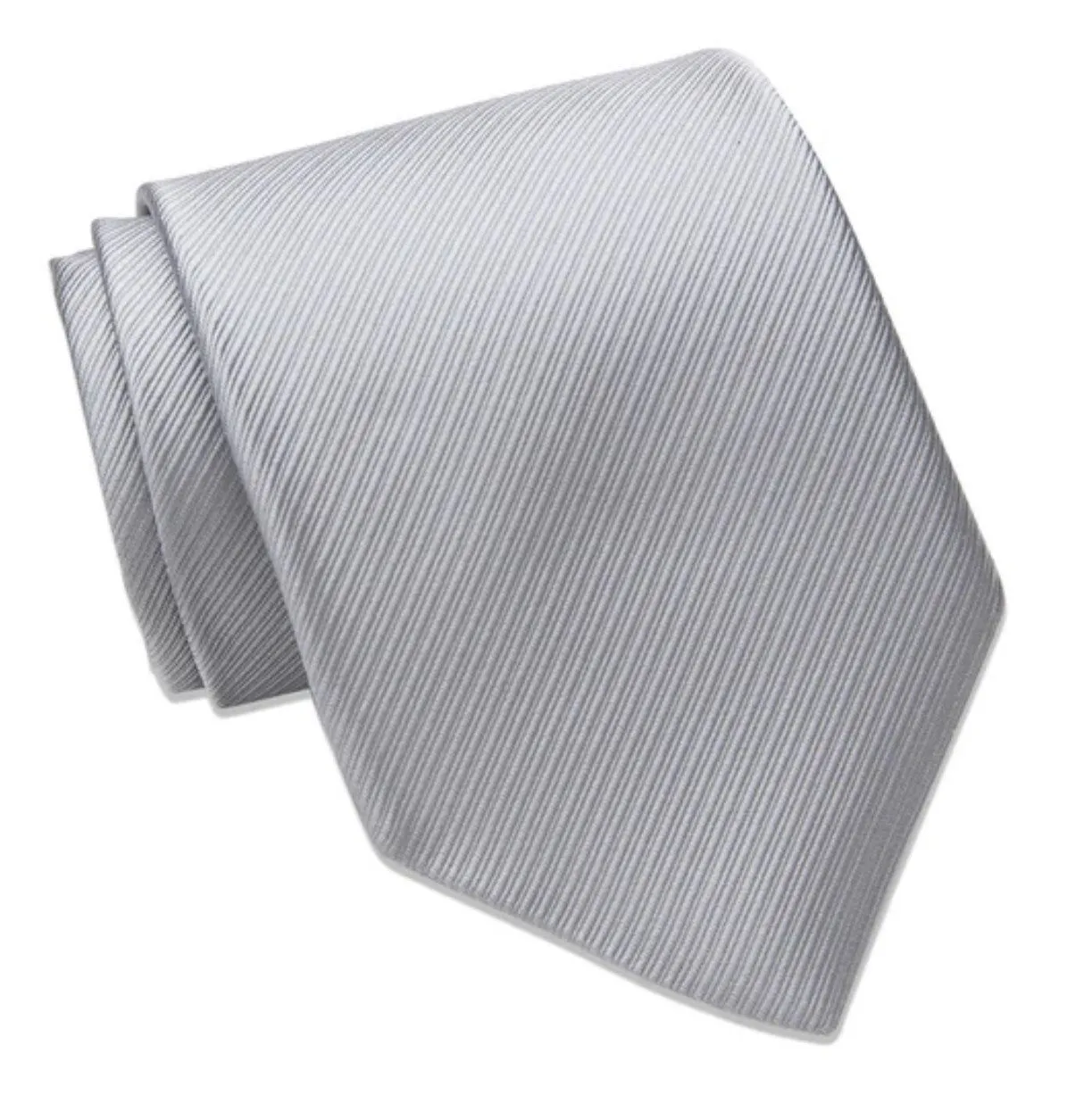 Silver Twill Tie