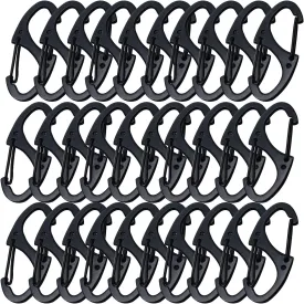 Small Carabiner Clips 1.6 inch(41mm) Metal Double Sided Spring Gate Snap Hooks Keychain Clasp Accessories