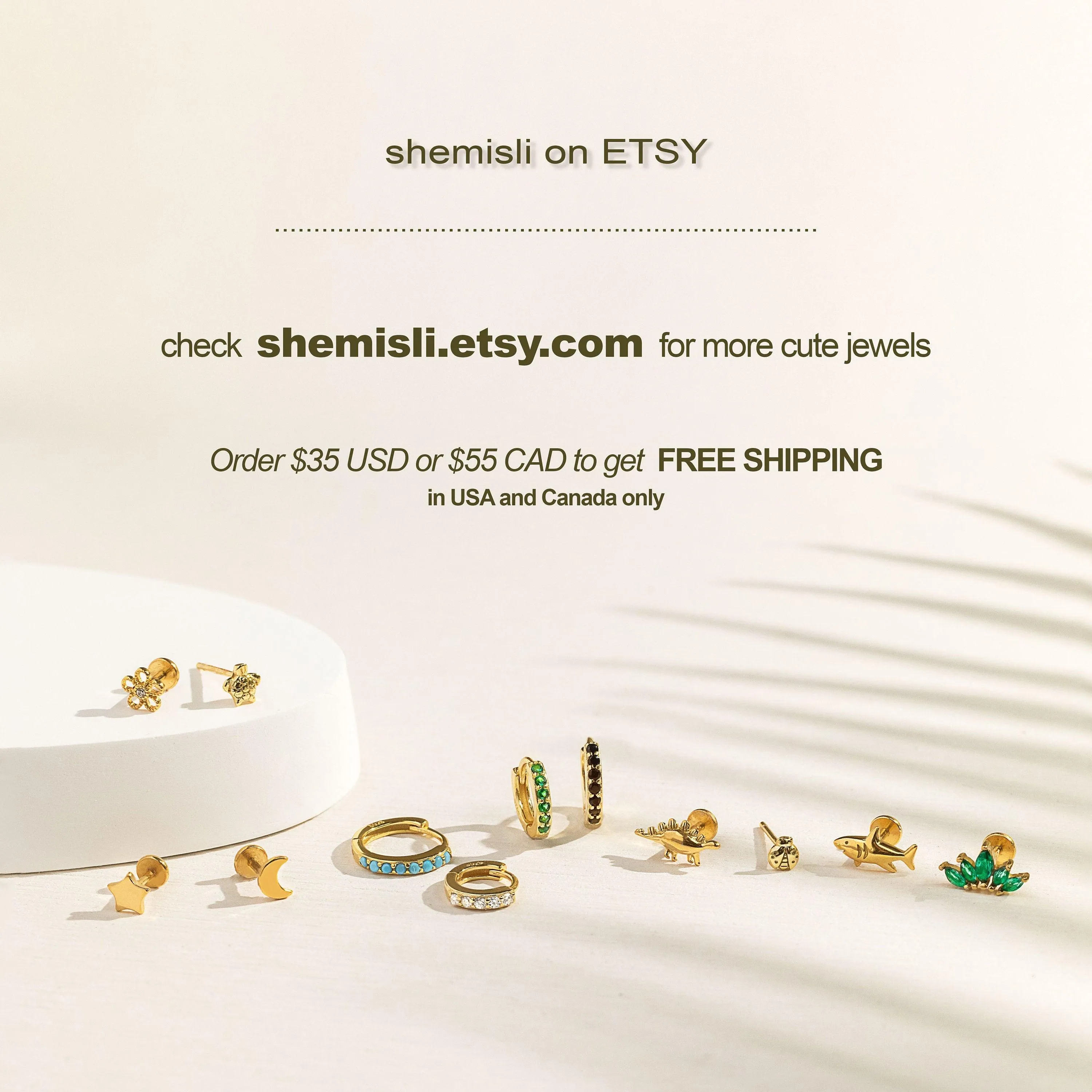 Small Leaf Earrings,  Gold, Silver SHEMISLI SS062 LR