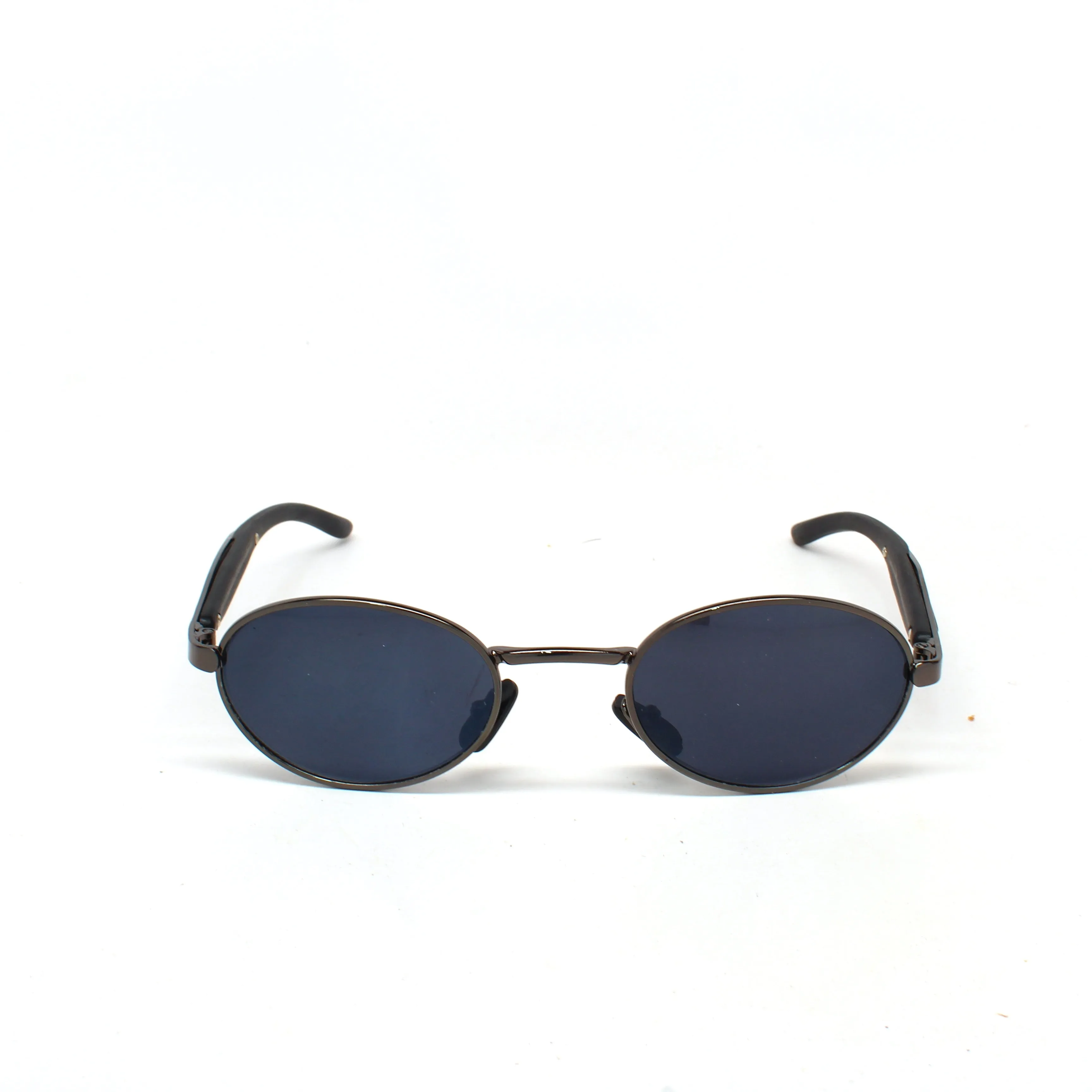 Small Size Mini 90s Deadstock Wraparound Santa Fe Oval Sunglasses - Dark