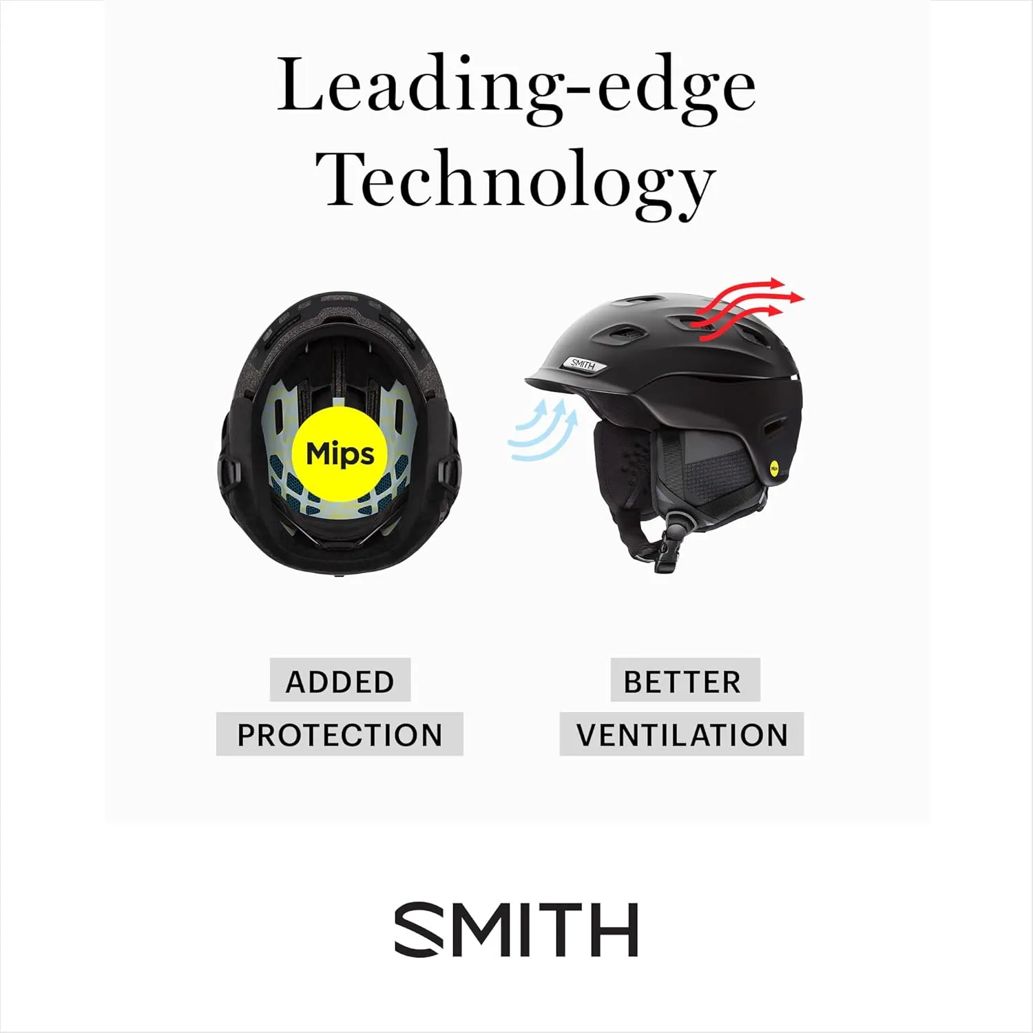 Smith Glide Jr. Helmet  Youth Snowsports Helmet with MIPS Technology  Lightweight Protection for Kids for Skiing & Snowboarding