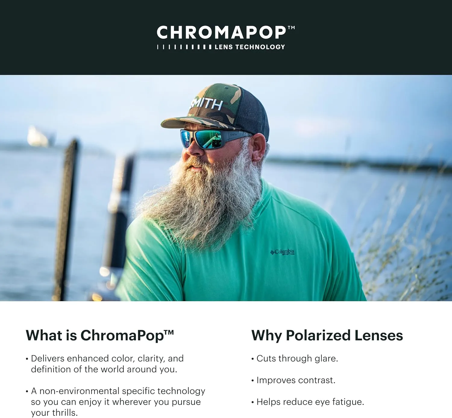 SMITH Lowdown 2 Sunglasses with Chromapop Lenses - Polarized Sunglasses - for Men & Women