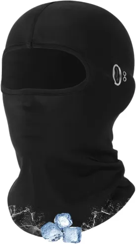 Summer Balaclava with Glasses Holes Cooling Ice Silk Face Mask UV Protection Hood 4 Sizes for Kid Youth Adult