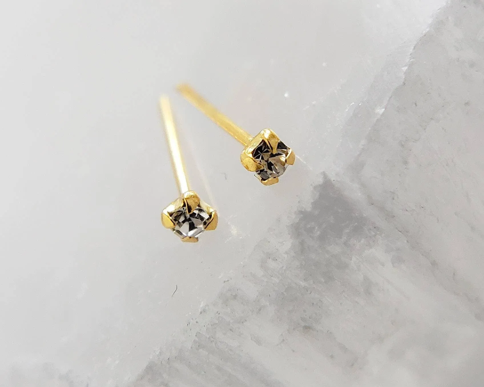 Super Tiny CZ Stud Earrings
