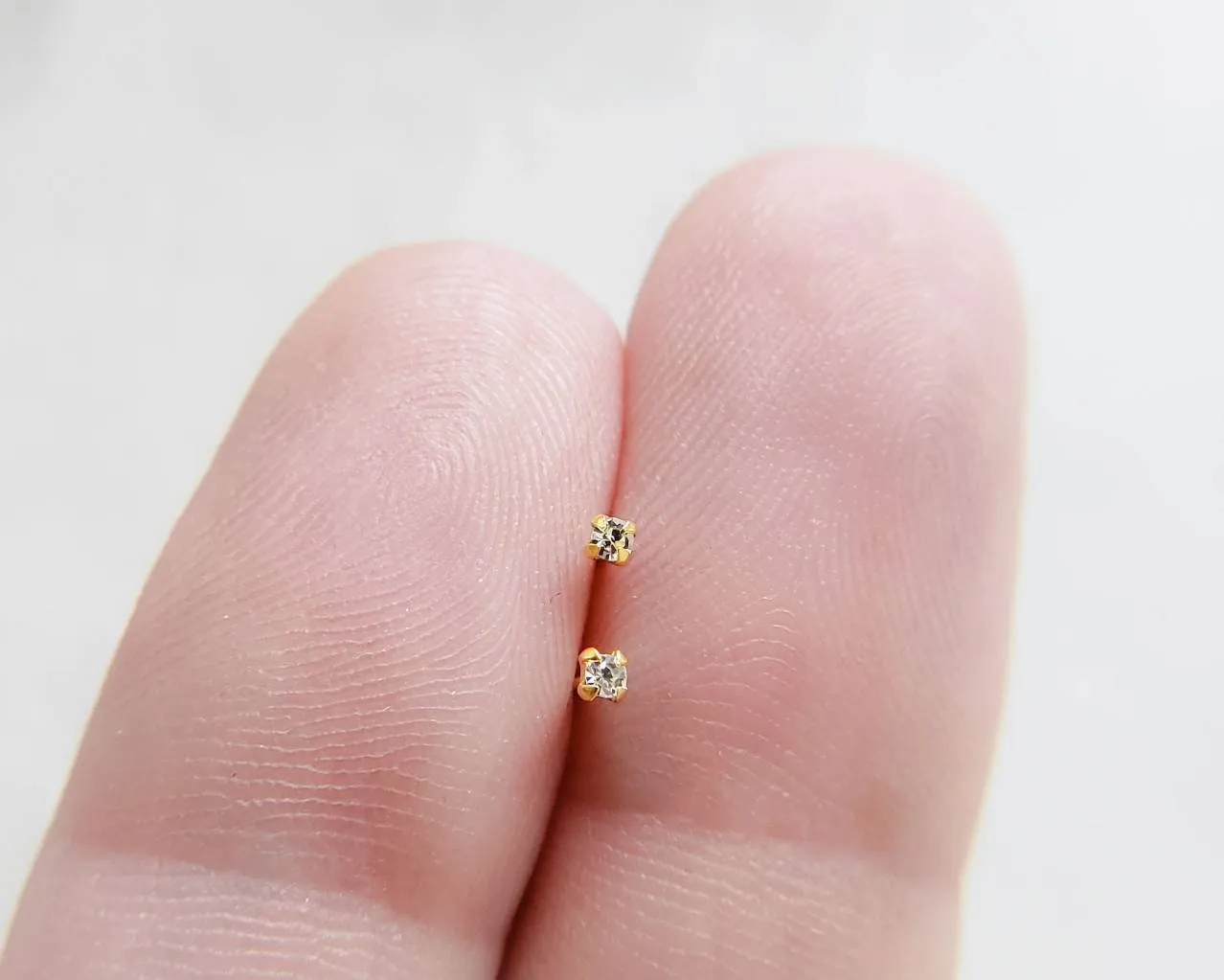 Super Tiny CZ Stud Earrings