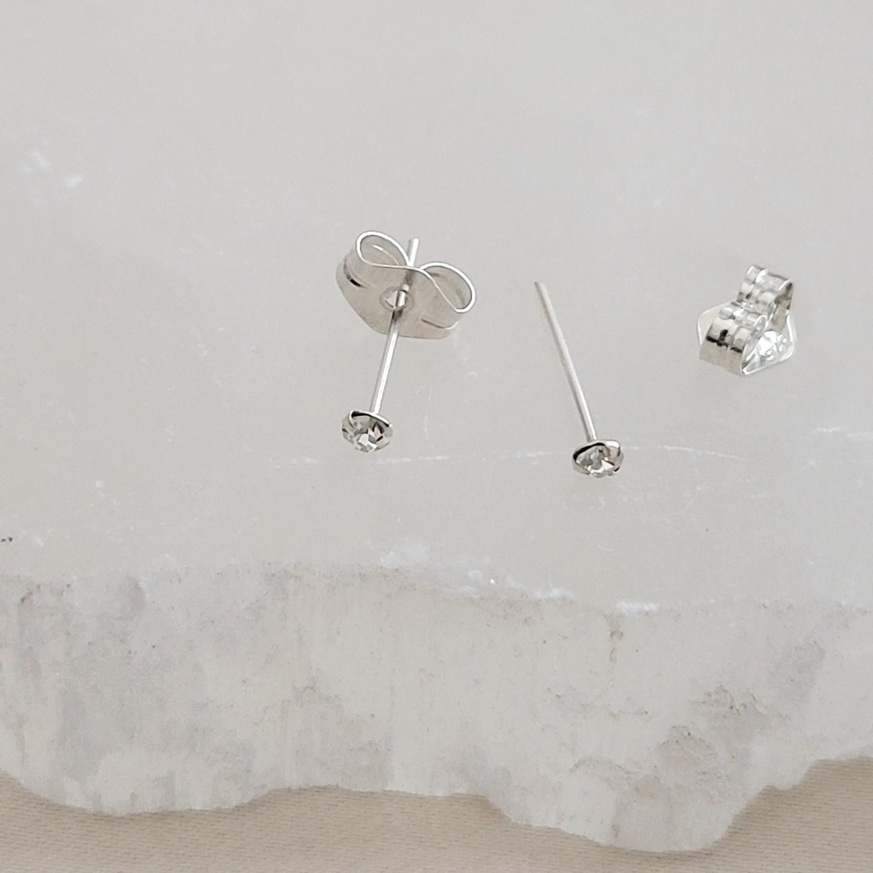 Super Tiny CZ Stud Earrings