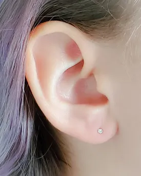 Super Tiny CZ Stud Earrings