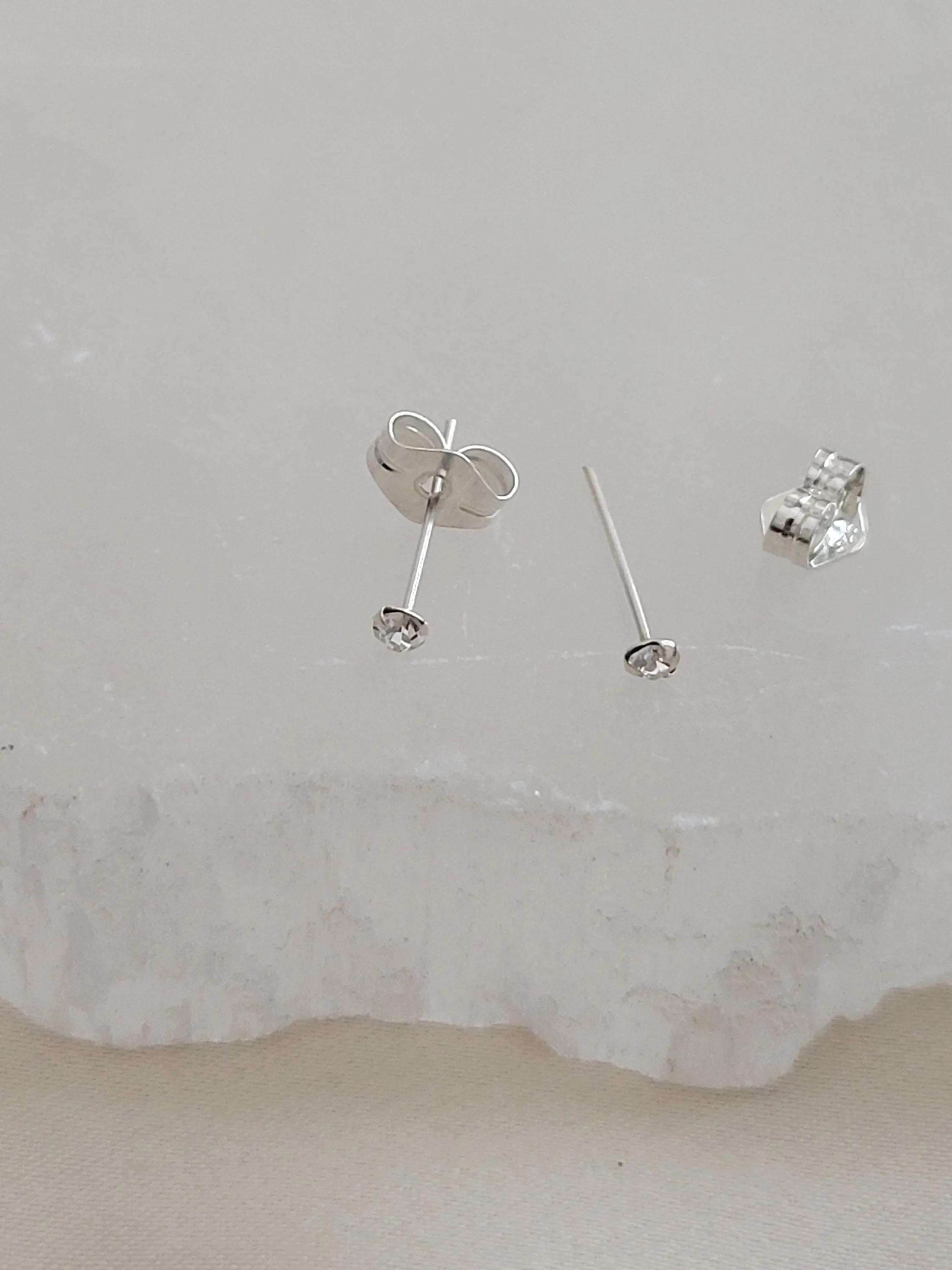 Super Tiny CZ Stud Earrings