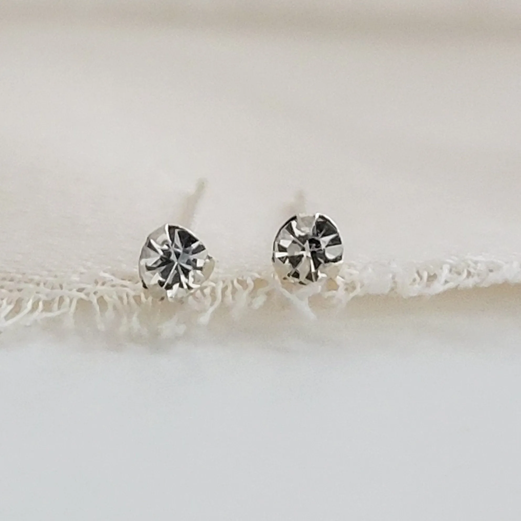 Super Tiny CZ Stud Earrings