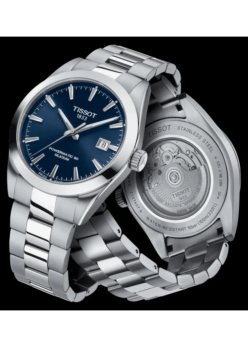 TISSOT SWISS GENTS GENTLEMAN POWERMATC 80 SILICIUM T-CLASSIC T127-407-11-041-00