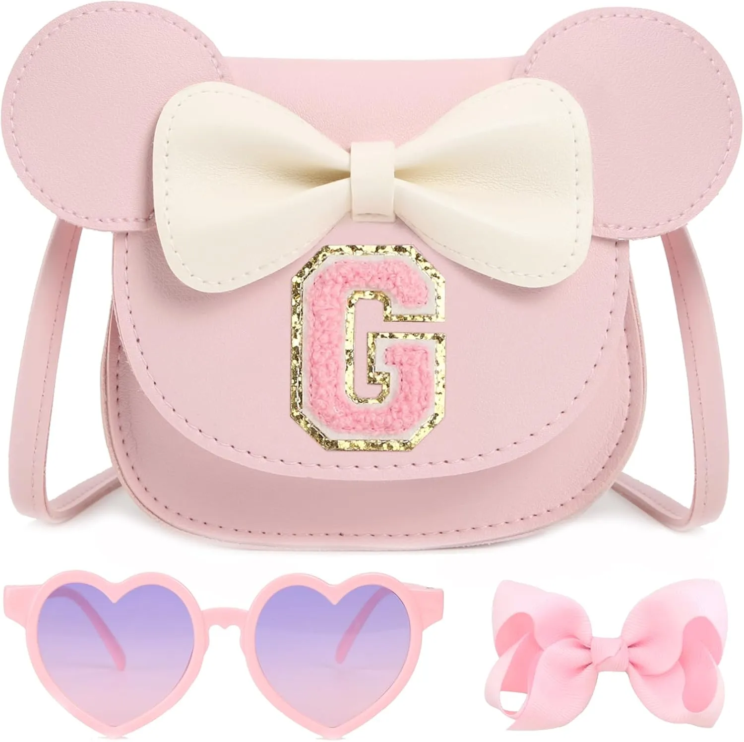 Toddler Purse for Girls Birthday Gift, Little Girls Purse Kids Wallet Mouse Crossbody Bag Gift Set