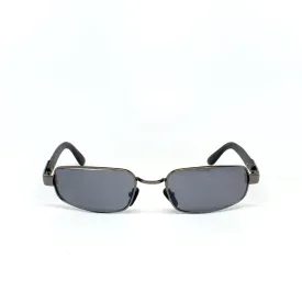 Vintage MINI Small Size 1996 Neo Rectangle Wire Frame Sunglasses - Silver