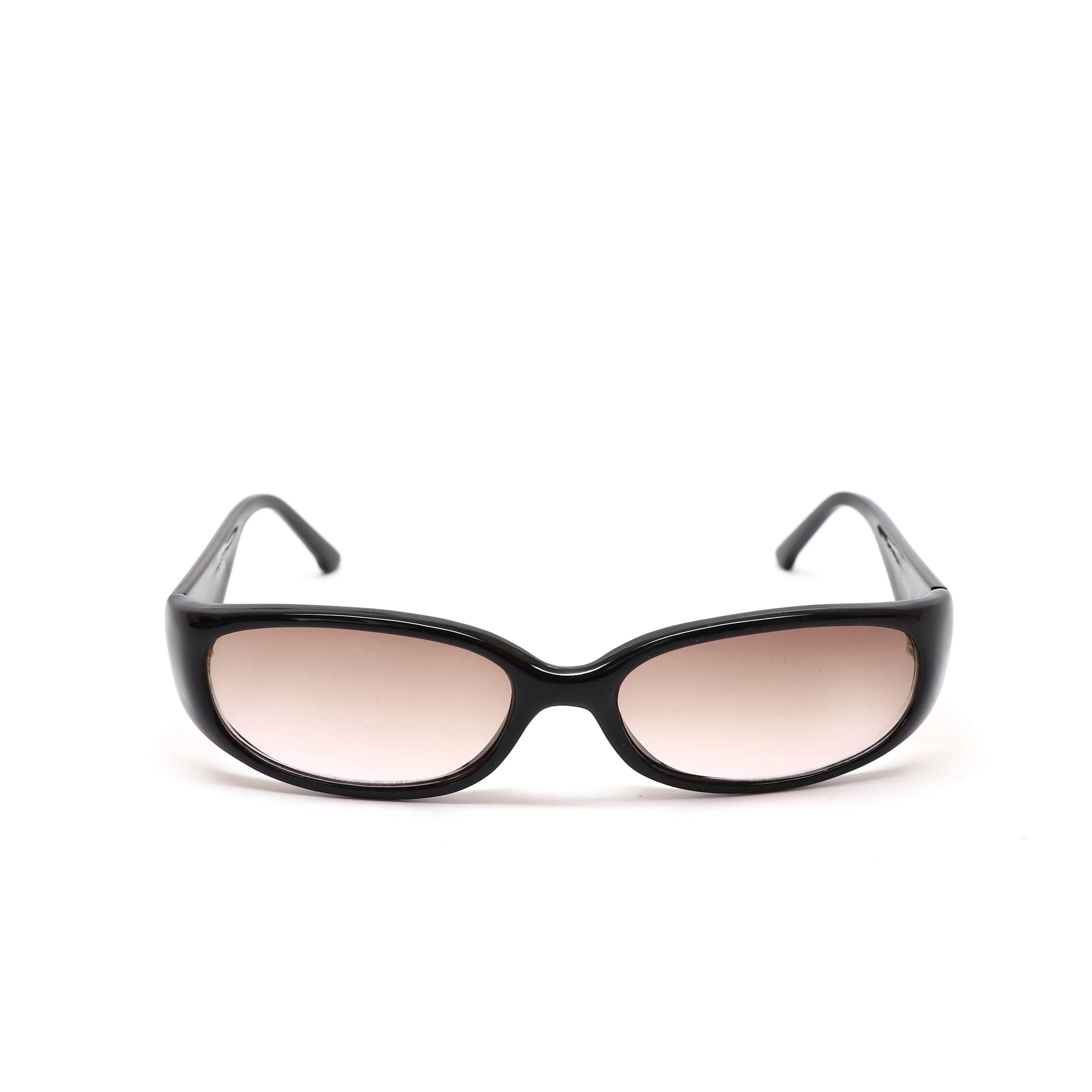Vintage Small Size Alexine Oval Frame Sunglasses - Cream Brown