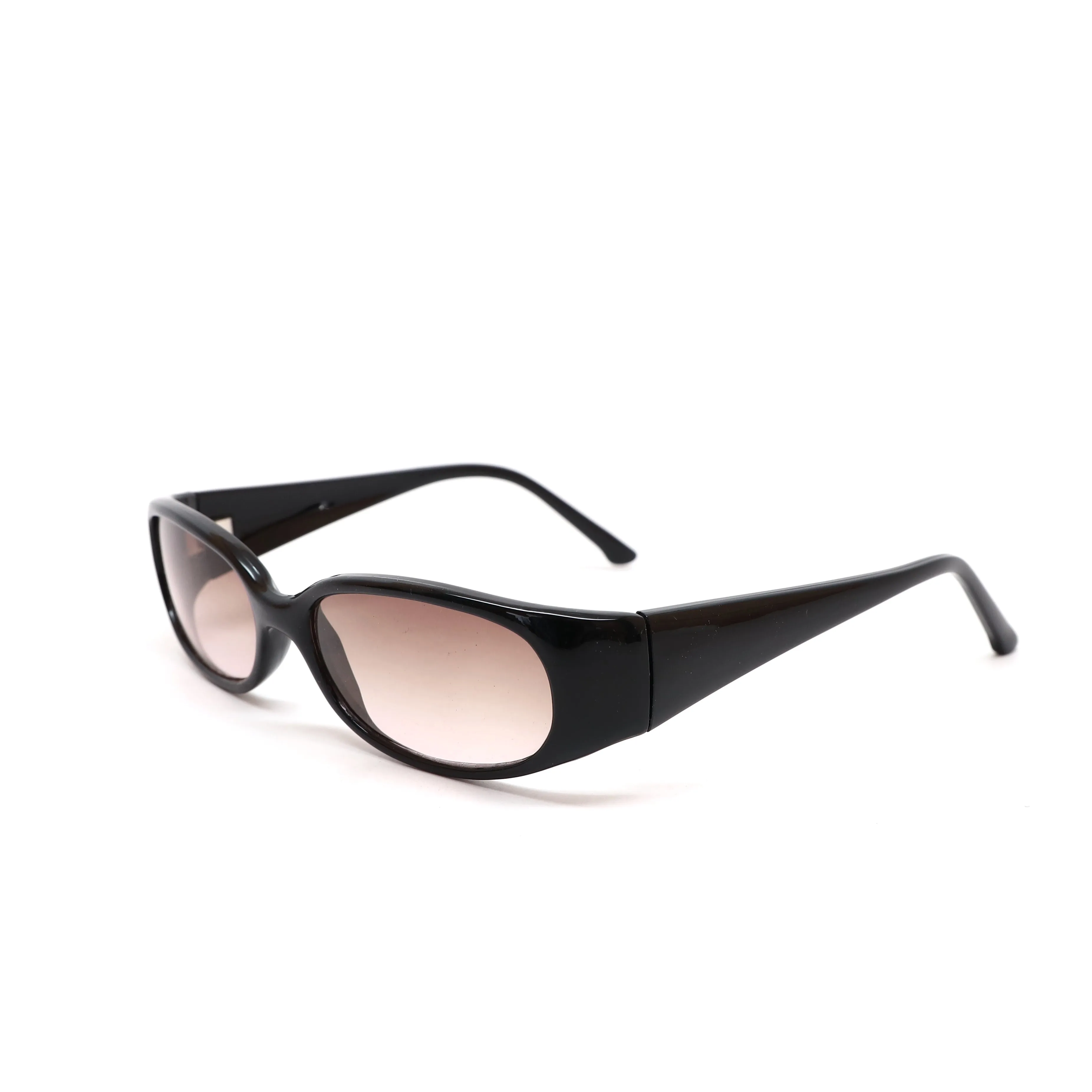 Vintage Small Size Alexine Oval Frame Sunglasses - Cream Brown