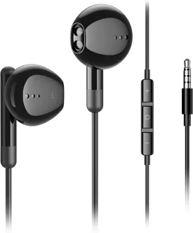 Wired Earbuds with Microphone, Wired Earphones in-Ear Headphones HiFi Stereo, Powerful Bass and Crystal Clear Audio, Compatible with iPhone, iPad, Android, Computer Most with 3.5mm Jack