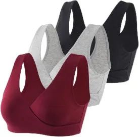 Women's Cotton Wireless Sleep Bra for Nursing and Maternity