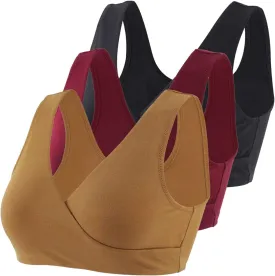 Women's Cotton Wireless Sleep Bra for Nursing and Maternity